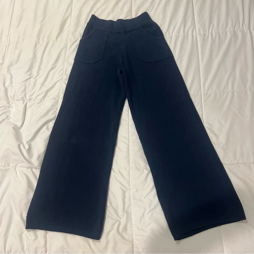 Sundance Baci Navy Wide Leg Sweatpants